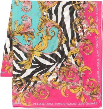 Versace Jeans Couture Sciarpa con stampa Animalier Barocco - Rosa