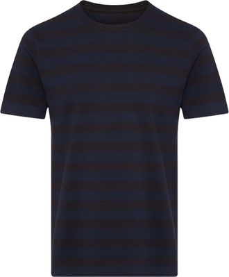 Orlebar Brown Mens Nicolas Mix Stripe Tee In Dark Sapphire