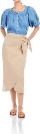Fifteen Twenty Penelope Wrap Skirt In Stone