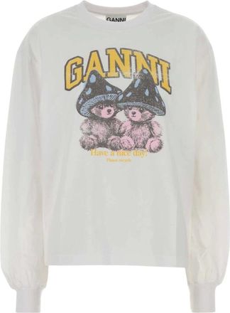 Ganni Mujer, Camisetas, Blanco, Talla: XS