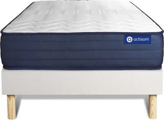 Actisom Actisom - Somier Blanco + Colch&oacute;n Con L&aacute;tex Y Espuma Viscoel&aacute;stica 90 X 200