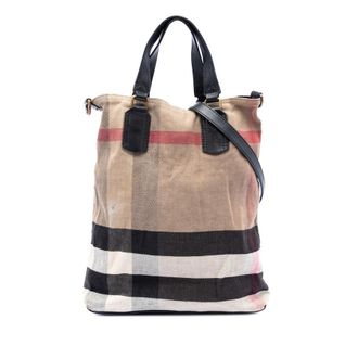 Burberry Pre-owned Burberry Mega Check Canvas Tottenham Brit Satchel Ladies 9O5PUFZON8VXD3X8