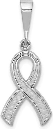 Diamond2Deal 14k White Gold Awareness Pendant