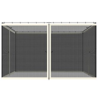 OUTSUNNY 4 paneles mosquitera carpa 335x0x207cm negro