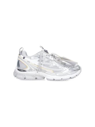 Off-white Grey Contemporary Mesh Upper Sneakers