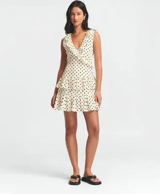 ST MRLO Jada Mini Dress in Cream Base Spot at Nordstrom, Size 4