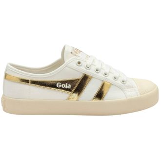 Gola Womens Coaster Trainer Shoes In Off White/gold
