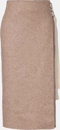 Jil Sander Gonna midi in misto lana