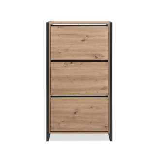 Calicosy Mueble zapatero con 3 abatibles l70 cm marr&oacute;n