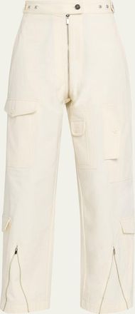 Christopher John Rogers Flight Suit Cargo Cotton Trousers