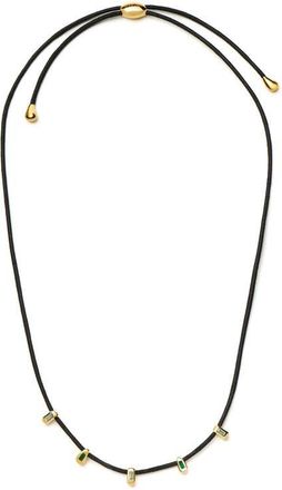 Missoma Molten Stone Baguette Slide Necklace in Gold at Nordstrom