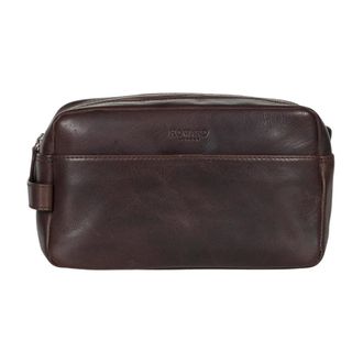 Howard London Hayden Toilettas - Heren - Tassen - Bruin - Maat: ONE Size Leer