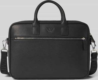 Emporio Armani Laptoptasche mit Label-Detail und Schulterriemen in Black, Gr&ouml;&szlig;e 1
