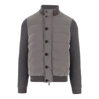 Moorer Heren, Jassen, Grijs, Maat: 2XL Leer