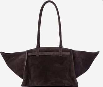 Benedetta Bruzziches Womens Mame Suede Shoulder Bag Dark Purple