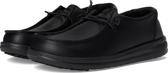 Hey Dude Wendy Work CE Classic Womens Flat Shoes Black : 10 M, Leather