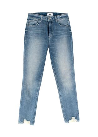 Paige Denim Distressed Hem Blue Jeans Size S