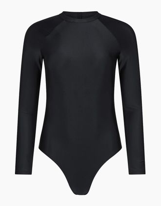 Mountain Warehouse Womens Mountain Warehouse Womens/Ladies Sydney Long-Sleeved One Piece Swimsuit - Black - Size: 16