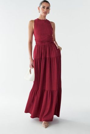 BWLDR Brooks Maxi Dress in Burgundy at Nordstrom, Size 4