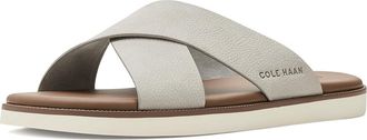 Cole Haan Nantucket Cross Strap Sandals Mens Sandals Paloma Nubuck/Ivory : 11 D - Medium, Leather