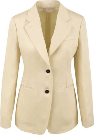 Drumohr Lg 335Ggt Jas - Dames - Blazers - Beige - XS - Leer - Jassen