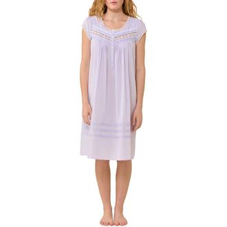 Eileen West Lace Detail Waltz Nightgown in Lavender at Nordstrom, Size X-Large