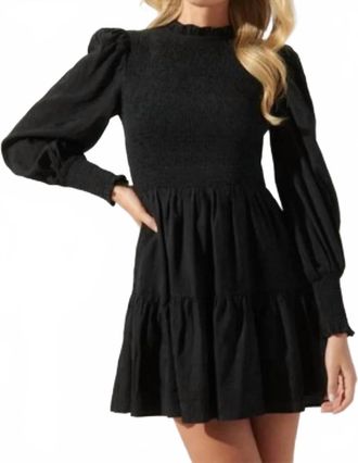 Sugarlips Elizabeth Smocked Dress In Black