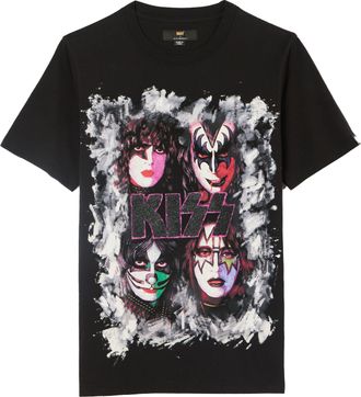 Cult of Individuality SHORT SLEEVE CREW NECK TEE KISS PAINTED
