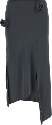 Coperni Grey Flower skirt