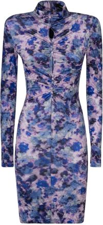 Isabel Marant Gram Velvet Floral Mini Dress - Dames - Korte kleedjes - Veelkleurig - XS - Kleedjes