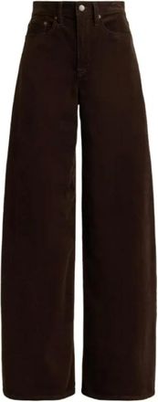 Ralph Lauren Pantaloni Larghi Tessuti - - Trousers - Donna - Marrone - W27