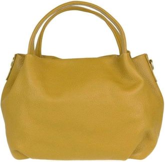 Girly HandBags Womens Bucket Genuine Leather Handbag - Mustard