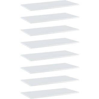 vidaXL Estante Estanter&iacute;a 8uds Contrachapada Blanco Brillo 80x40x1,5cm Vidaxl