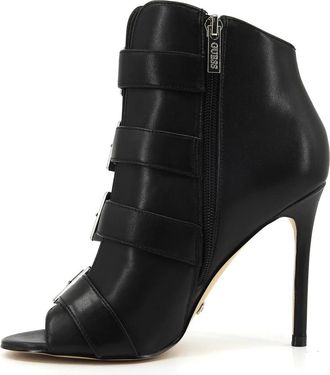Guess Adis Enkellaarsjes van Echt Leer - Dames - Laarzen met Hak - Zwart - 37 EU - Leer - Schoenen