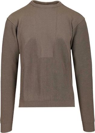 Rick Owens Truien & Vesten, Heren, Beige, 2Xl, Wol, Ronde Hals Trui