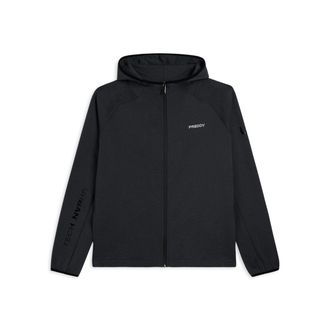 Freddy Felpa full zip con cappuccio e bordi in jacquard