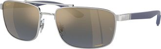 Ray-Ban RB3737CH Chromance Polarized 003/J0 Mens Sunglasses Silver Size 60