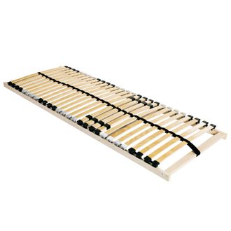 Berkfield Home Slatted Bed Base Brown 90 x 190 cm Solid beech wood