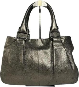 Ferragamo Pre-owned Handbag - Dames - Vintage Handtas - Grijs - ONE Size - Leer - Vintage