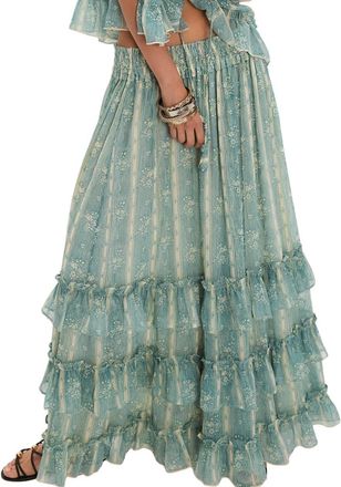 Free People Womens Morning Mist Maxi Set In Green