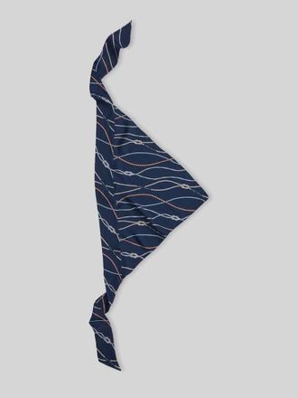 Tommy Hilfiger Tuch aus reiner Seide mit Logo-Schriftzug in Blau, Gr&ouml;&szlig;e 1