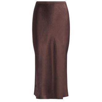 Anine Bing Rokken, Dames, Bruin, XS, Leer, Bar Silk Skirt