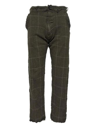 Comme Des Garçons checked trousers - Green