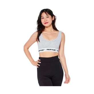 Philipp Plein Tops, Dames, Grijs, XL, Katoen, Sleeveless Top 2-Pack