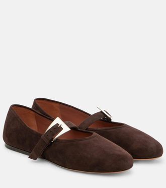 PARIS TEXAS Sveva suede Mary Jane flats