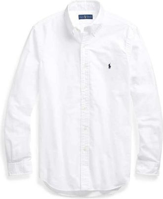 Polo Ralph Lauren Oxford Shirt - Heren - Casual Overhemden - Wit - 2XL - Katoen - Overhemden