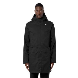 K-Way Jarno Twill Marmotta Parka - Heren - Parka Jassen - Zwart - 3XL - Polyester - Jassen