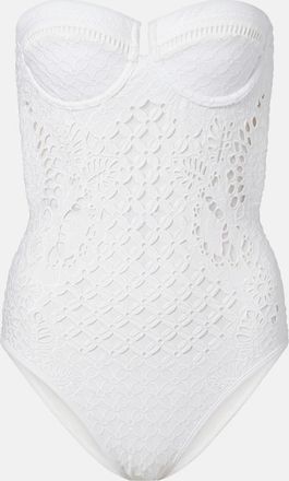 Zimmermann Indra embroidered swimsuit