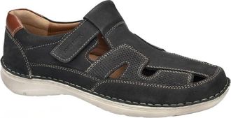 Josef Seibel New Anvers 81 - Heren - Sandalen - Zwart - 43 EU - Leer - Schoenen