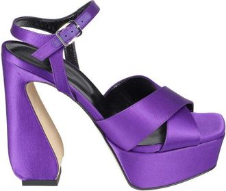Sergio Rossi Square Toe High-Heeled Sandal